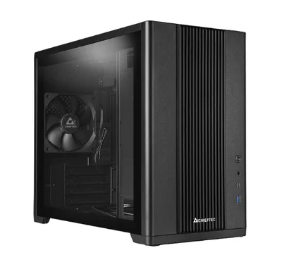 Кутия за компютър Chieftec UNI Micro Tower черен прозрачен страничен панел