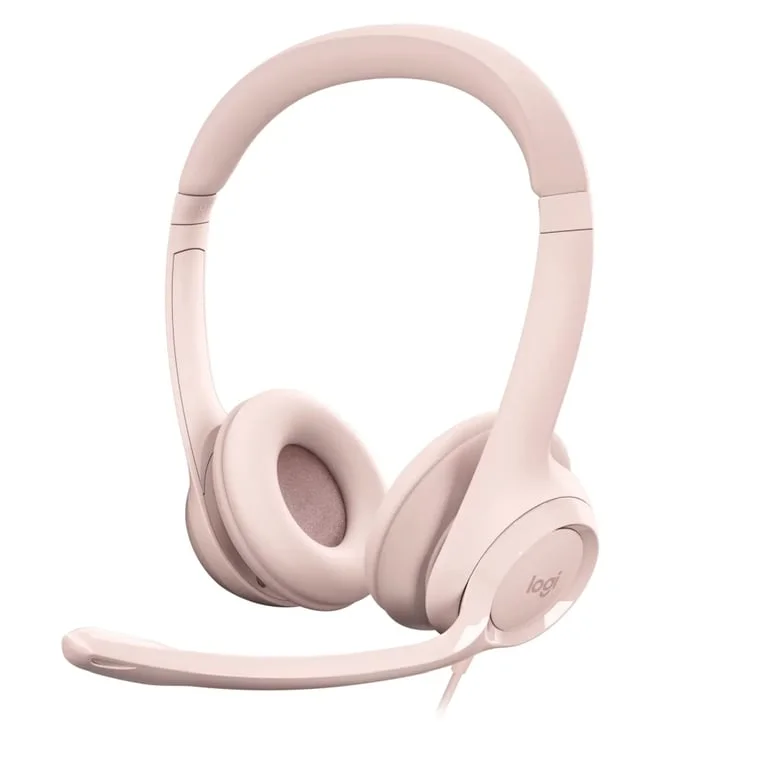 Слушалки Logitech H390 USB Rose