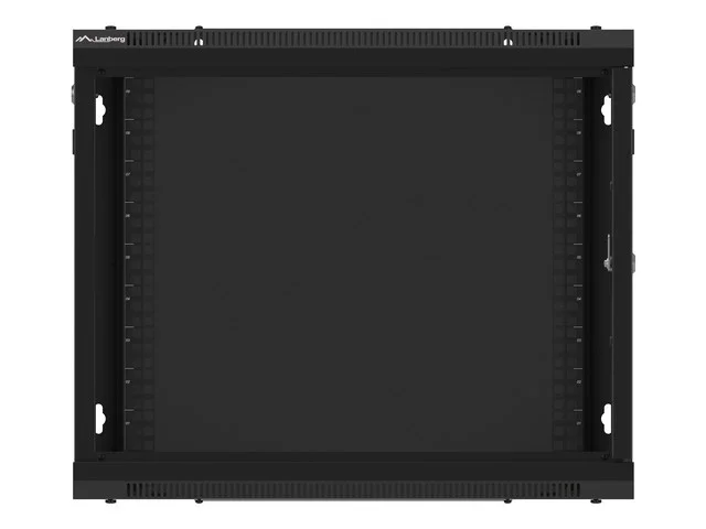 Lanberg rack cabinet 19" wall-mount 9U/600x450 for self-assembly with metal door  black (flat pack)