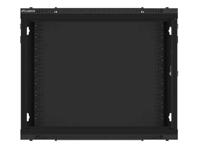 Lanberg rack cabinet 19" wall-mount 9U/600x450 for self-assembly with metal door  black (flat pack)