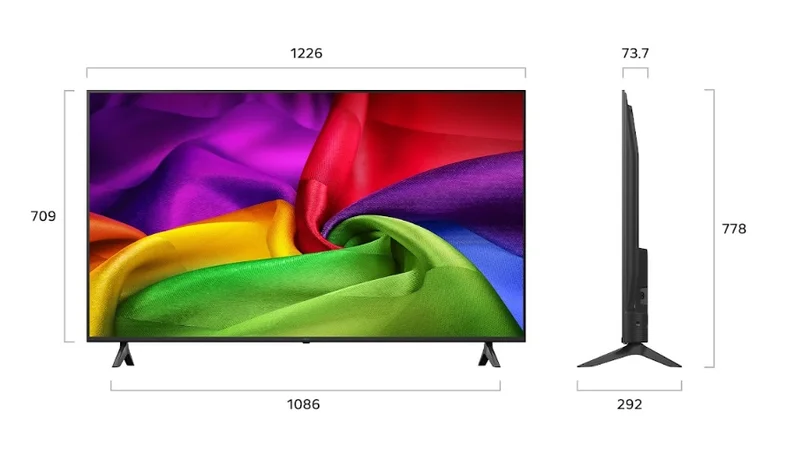 Телевизор LG 55NU800B3LA 55" 4K UHD LED a7 Gen 9 AI Processor HDR10 webOS 26 ThinQ AI черен