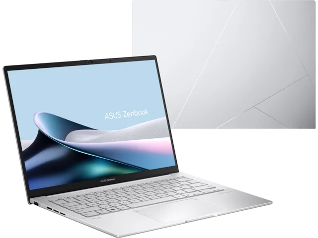 Лаптоп ASUS Zenbook UX3405CA-ST787X, 14" OLED 2880x1800 120Hz, Intel Core Ultra 9 285H, 32GB RAM, 1TB SSD, Windows 11 Pro, Silver