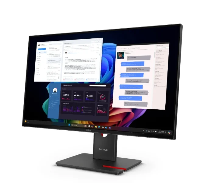 Lenovo ThinkVision T27ud-40 27" IPS WLED, 3840x2160, 16:9, 48Hz - 60Hz, 4ms, 350 cd/m2, 1500:1, USB hub, HDMI, USB-C, RJ45, Tilt, Swivel, Pivot, Height Adjust Stand