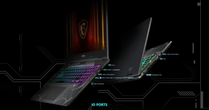 MSI Cyborg 15 B13WFKG, i7-13620H (10C/16T, up to 4.90GHz, 24 MB), GeForce RTX 5060 8GB GDDR7 572 AI TOPS, 15.6" FHD (1920x1080), 144Hz, IPS-Level, 16GB DDR5 5200MHz, 512GB PCIe Gen4x4 SSD, WiFi 6E, BT 5.3, 4 Zone RGB Kbd, NO OS, 55.2Whr, 2.1kg