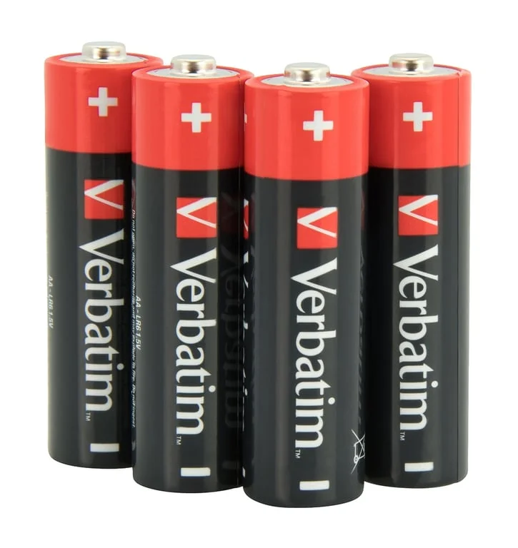 Алкална батерия Verbatim AA 1.5V, 4 броя