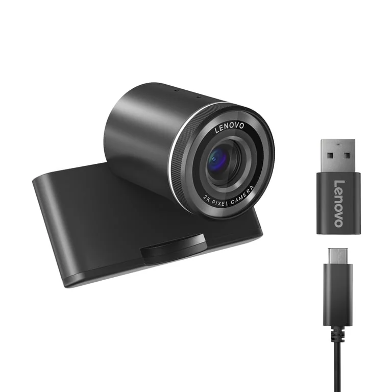 Уеб камера Lenovo – QHD, автофокус, AI кадриране, USB-C