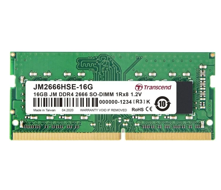 RAM памет Transcend JM SO-DIMM 16GB DDR4 2666MHz 1Rx8 2Gx8 CL19 1.2V