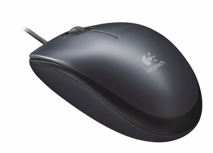Мишка Logitech M90 с кабел, USB, сив