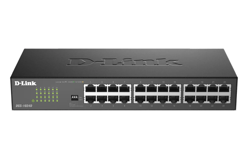 Мрежов суич D-LINK – 24 порта, 10/100/1000Base-T, rackmount