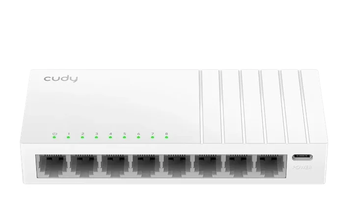 Cudy FS108D 8-Port 10/100 Mbps Desktop Switch, 8 10/100M RJ45 Ports, Desktop Plastic Case