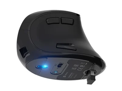 Безжична вертикална мишка Natec Euphonie Pro, 4000 DPI, Bluetooth 5.0, тиха, програмируема, черна