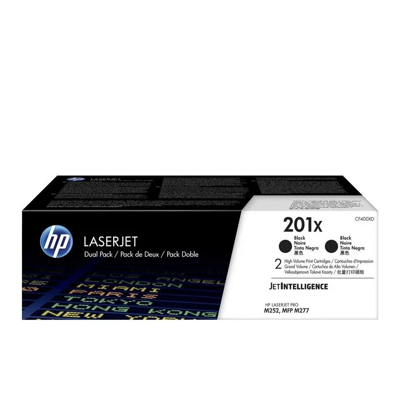 HP 201X 2-pack High Yield Black Original LaserJet Toner Cartridges