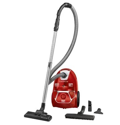Прахосмукачка Rowenta RO3953EA Compact Power 750W, Hygiene+ торбичка, червена