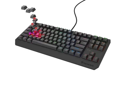 Гейминг клавиатура Genesis Thor 230 TKL Lite US Rainbow Outemu Red Hot Swap Черна