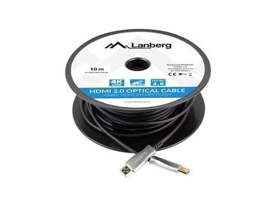 Lanberg HDMI M/M v2.0 cable 10m optical black aoc