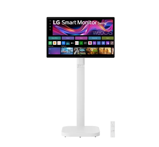 Монитор LG 32U889SA-W 31.5" IPS 4K UHD Touch Smart webOS, HDR10, DCI-P3 95%, 3x USB-C (PD 65W), 2x HDMI, Въртяща се стойка, Бял