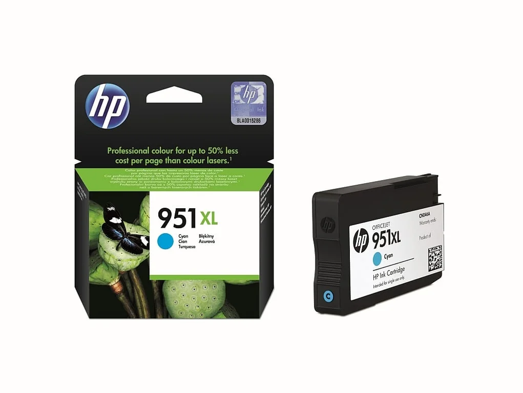 Мастило HP 951XL Cyan за Officejet Pro 8100/8600, Cyan, 1500 стр.