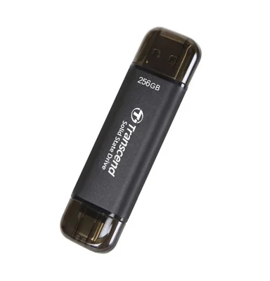 Transcend 256GB, External SSD, ESD310C, USB 10Gbps, Type C/A, Black
