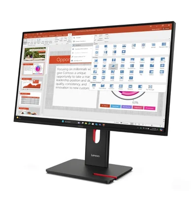 Монитор Lenovo ThinkVision T27-40 27" IPS Full HD 120Hz черен