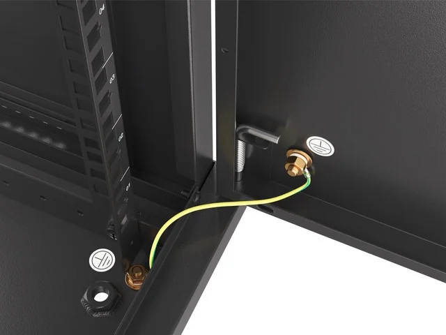 Lanberg rack cabinet 19" wall-mount 12U/600x450 for self-assembly with metal door black (flat pack)