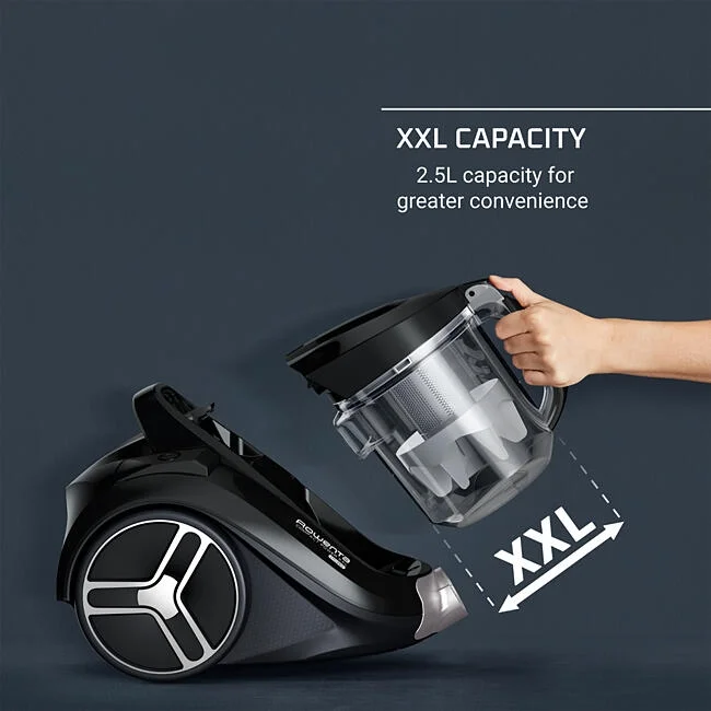 Rowenta RO4B25EA Compact Power XXL, Black, 900W, 2.5L, 75 dB, 2in1 crevice, upholstery