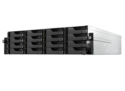 Asustor AS7216RDX, 3U 16-bay NAS, AMD Ryze 7 Pro 7745 Octa-Core 3.8GHz (up to 5.3GHz), 16GB ECC DDR5-4800 UDIMM (Max. 192GB), 12x SATA3 6Gb/s; 3.5"/2.5" HDD/SSD,1x M.2 NVMe slot (PCIe Gen5 x4), 2x GLAN 2x 10GLAN (10G/1G), Redundant 550W, Rail Kit, Black