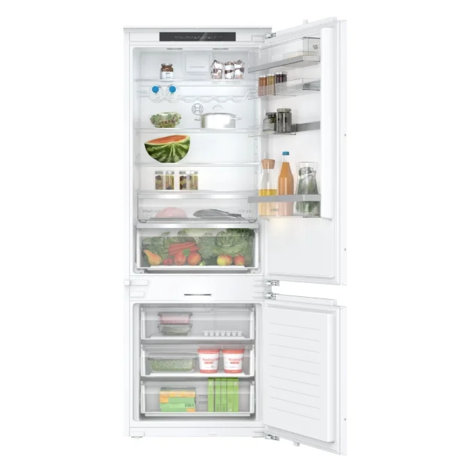 Bosch KBN96ADD0, SER6, BI fridge-freezer XXL, NoFrost freezer, D, 193,5x70,8cm, 382l(284+98), 33dB(B), IC, VitaFresh XXL 0°, EcoAirflow, bottle shelf, Door Open Alarm, fan, HC, soft close flat hinge