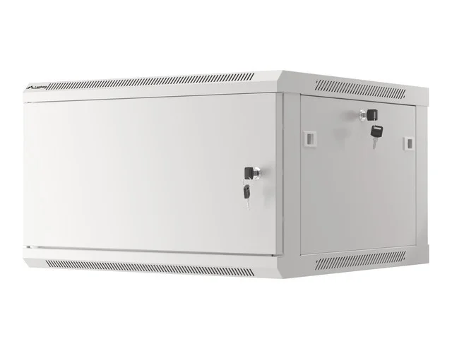 Lanberg rack cabinet 19" wall-mount 6U/600x600 for self-assembly with metal door grey (flat pack)