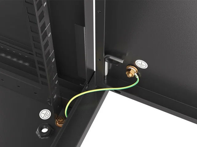 Lanberg rack cabinet 19" wall-mount 6U/600x600 for self-assembly with metal door black (flat pack)