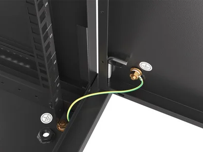 Lanberg rack cabinet 19" wall-mount 6U/600x600 for self-assembly with metal door black (flat pack)