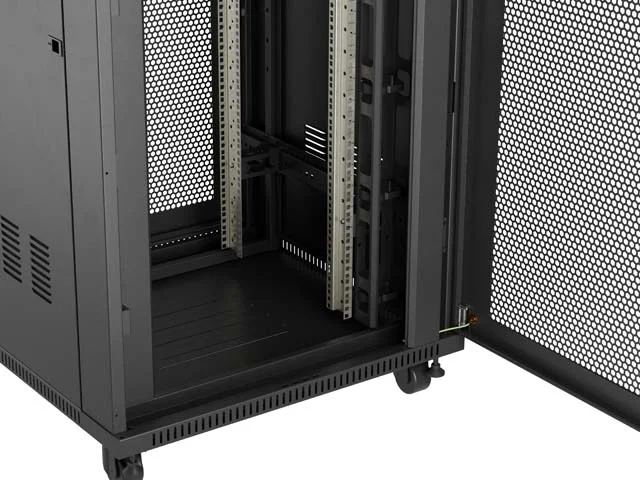 Lanberg rack cabinet 19" free-standing 22U/800x800 (flat pack) with mesh door lcd black v2