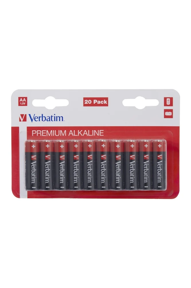 AA алкални батерии Verbatim, 20 броя
