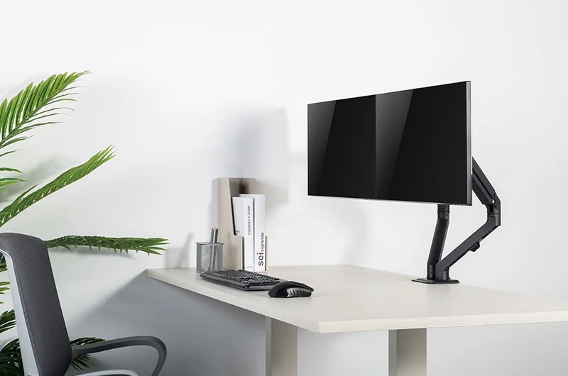 Neomounts Flat Screen Desk Mount (stand/grommet) for 2 screens