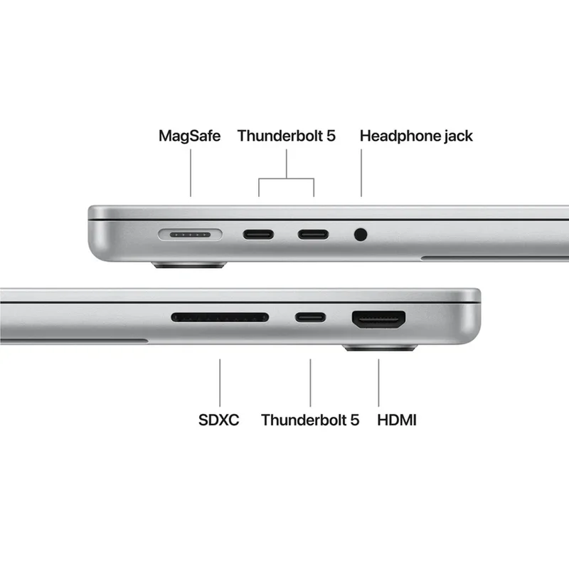 Apple 14-inch MacBook Pro: Apple M5 Pro chip with 18-core CPU and 20-core GPU, 24GB, 2TB SSD - Silver