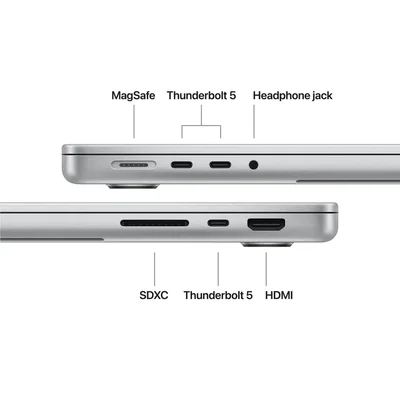 Apple 14-inch MacBook Pro: Apple M5 Pro chip with 18-core CPU and 20-core GPU, 24GB, 2TB SSD - Silver