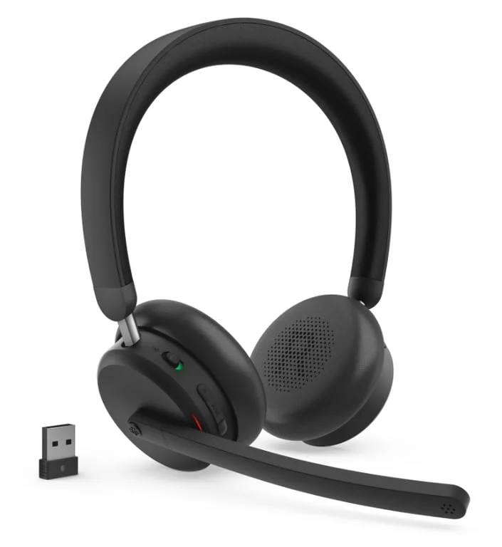 Слушалки Lenovo – Dual-Mode Wireless ANC Headset 6550, USB-A, Teams, Overhead, черни