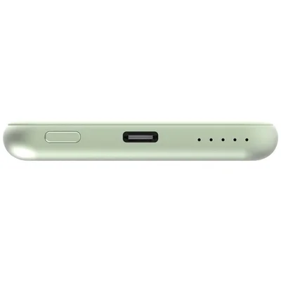 Външна батерия Verbatim MCP-5GN 5000 mAh, USB-C PD 20W, магнитно безжично зареждане 15W, зелена