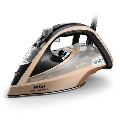 Tefal FV9852E0 Ultimate Pure, 3200W Steam Iron, Powerful Steam, AutoClean Soleplate, Micro Calc, Auto-Off, Anti-Drip