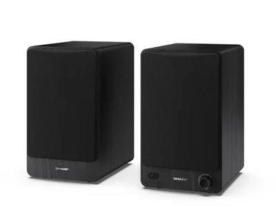 Sharp Audio Systems CP-SS30(BK), Hifi Systems BOOKSHELF SPEAKERS 60W (2 x 30W) RMS 2, Bluetooth v5.0, USB playback, MP3 Audio decoder, RCA L/R In, 3.5mm Aux-in / line-in, Digital optical-in, Wooden speaker, Black