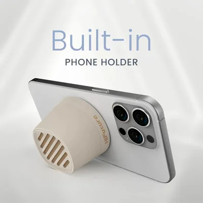 Тонколона HiFuture Mega S Latte Bluetooth 5.4, MagSafe, 5W, до 10 часа, TWS, стойка за телефон, безжично зареждане