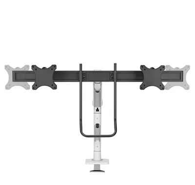 Neomounts Next One Desk Mount, double display crossbar (topfix clamp/grommet)