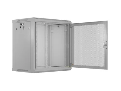 Lanberg rack cabinet 19" wall-mount 12U/600x450 with perforated door grey (flat pack)