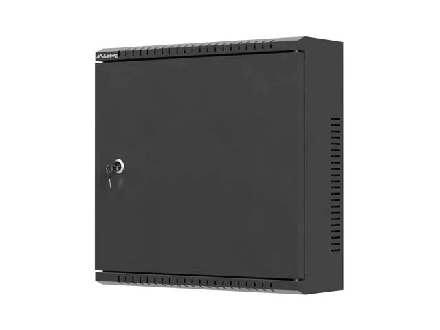 Комуникационен шкаф LANBERG – TPR 10", 2U, 400x400x140 мм, метална врата, черен