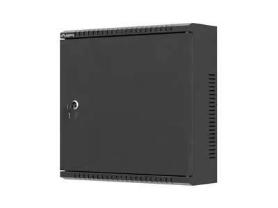 Комуникационен шкаф LANBERG – TPR 10", 2U, 400x400x140 мм, метална врата, черен