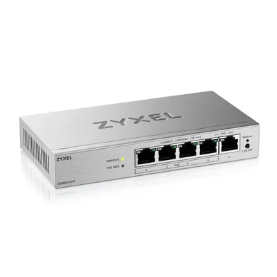 ZyXEL GS1200-5HP v3, 5 Port Gigabit PoE+ webmanaged Desktop Switch, 4x PoE, 68 Watt