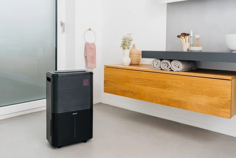 Beurer LE 250 Air Dehumidifier; up to 20 litre/day; rooms  40 to 60 cm2; Laundry drying function; Removable tank: 4.0 l; Automatic mode; Night mode; Timer;  2 fan levels; Environmentally friendly refrigerant R290