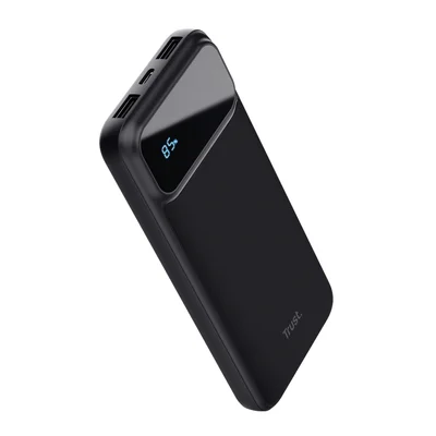 Външна батерия TRUST – Avala 10.000 PD, 10000 mAh, 3 USB порта, LED дисплей, 20 W PD