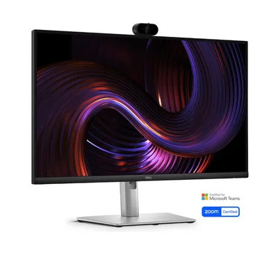 Dell P2726DEV, 27" Webcam Monitor, IPS Anti-Glare, 5ms, 100 Hz, 1500:1, 350 cd/m2, QHD 2560x1440, 99% sRGB, HDMI, Display Port, USB-C Hub, RJ45, Webcam, KVM Switch, PD 90W, Height Adjustable, Pivot, Swivel, Tilt, Black