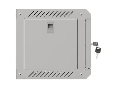 Lanberg rack cabinet 10" wall-mount 4U/300x300 (flat pack) with glass door grey
