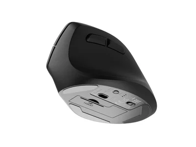 Мишка вертикална NATEC Crake 2, безжична, Bluetooth 5.2 + 2.4GHz, 2400 dpi, 6 бутона, оптична, дясна ръка, черна